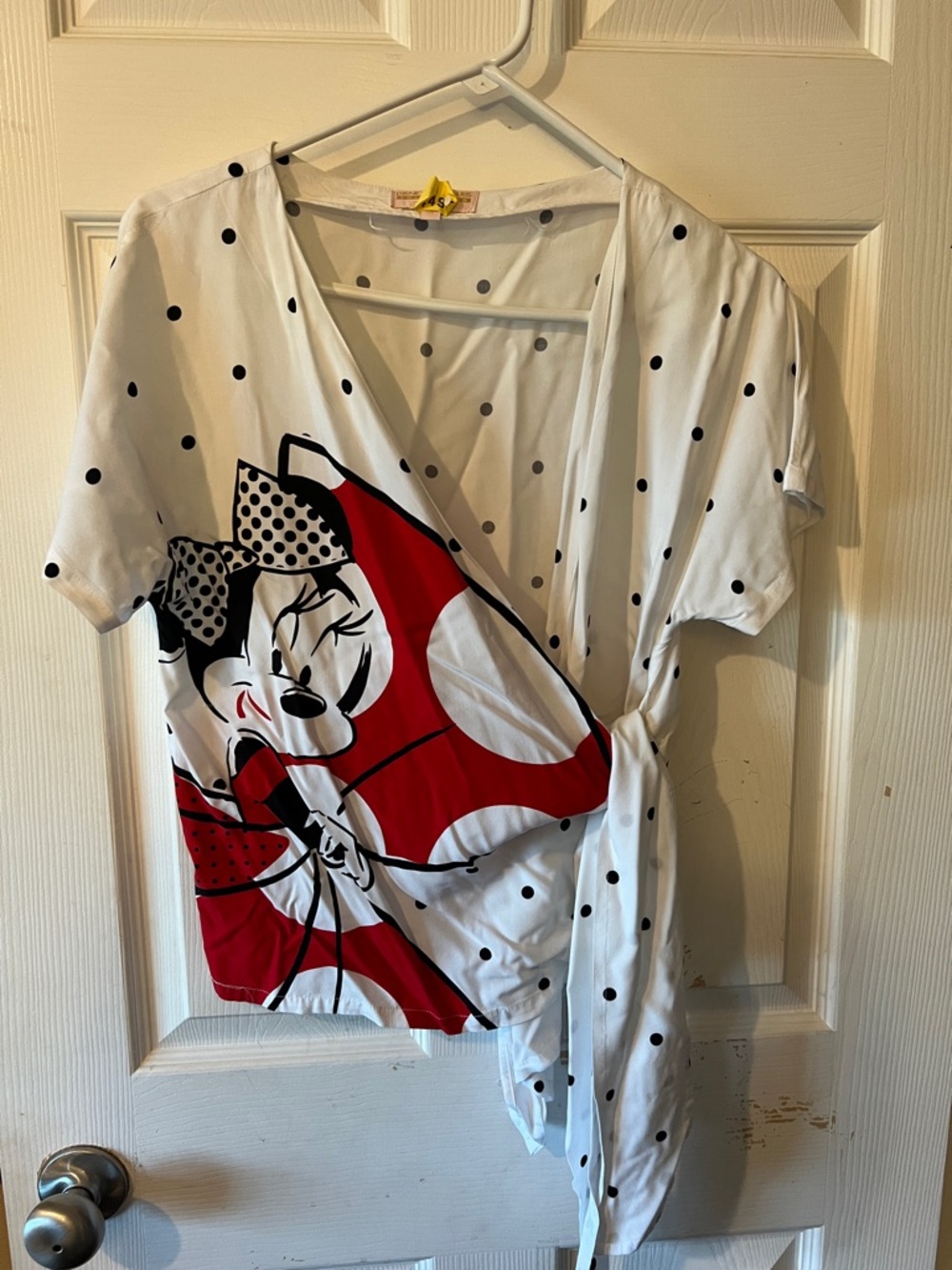 Disneyland Paris Minnie Mouse Polka Dot Wrap Top - White & Red
